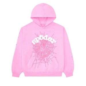 Sp5der OG Web Hoodie Pink